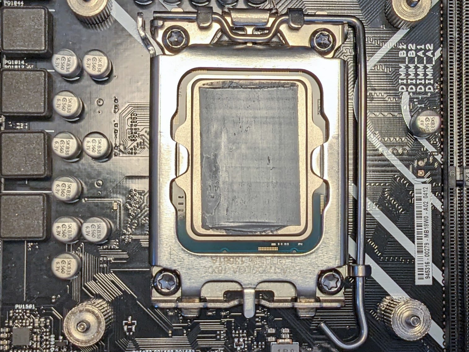 CPUクーラー交換　Intel Core i7　12世代　グリス塗布後